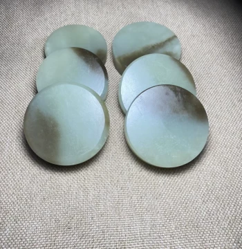 Xinjiang Hetian Jade Qiemo Material Bracelet Core - Sugar Jade, Sugar-White Jade, White Jade Carving Practice Material for Plaques and Bangles