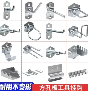 Single Diagonal/Straight Hooks for Louver Boards and Square Hole Panels: Tool Wall Hooks, Storage Display Rack Hooks