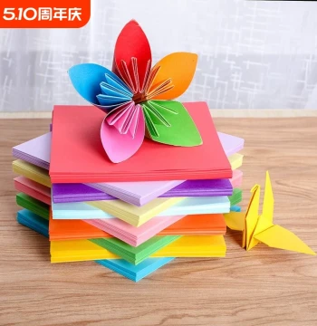 Colored Paper for Kids Origami, A4 Square Hard Cardstock, DIY Craft Paper Airplane Material Kit Toy