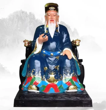 Statue of Wenchang Emperor Deity Revered by Folk as the God Governing Scholars' Achievements and Ranks Statue of Baode Hongren Great Emperor
