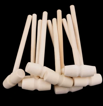 Solid Wood Mini Hammer for Planet Cake Molds; Wooden Hammer for Kids' Toys, Kindergarten Rubbing Prints, and Neck/Shoulder Muscle Massage