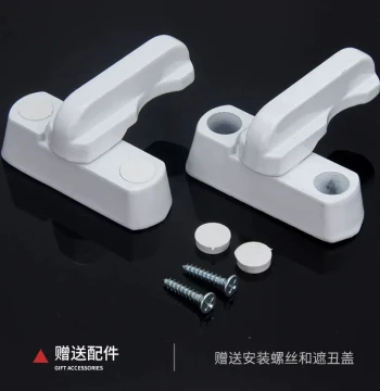 Plastic-Steel Casement Door/Window T-Lock, Window Latch, Aluminum Alloy Anti-Theft Lock, Window Accessories for Casement Windows