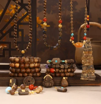 "Veteran's Treasure Collection" Agarwood and Old Sandalwood Bracelet, 108 Beads, Unisex Prayer Beads for Handling, Live Stream Exclusive Item 18