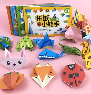 Kids' DIY Origami Paper - Colorful 3D Stereoscopic Creative Folding Book for Kindergarten Educational Toys