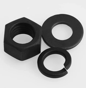Dacromet Black Grade 10 Flange Nut, Grade 8 Anti-Loosening Hex Nut with Flat/Spring Washers, M4/M5/M6/M8/M10/M12