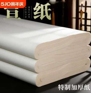 Xuan Paper Calligraphy Special Paper Sized Xuan Raw Xuan Semi-Sized Semi-Raw Mao Bian Paper Practice Set Artwork Paper Landscape Painting Half Sheet Full Sheet Practice Traditional Chinese Painting 4ft 6ft