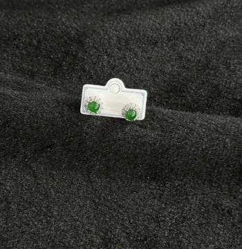 Jade Stud Earrings - Approx. 7*7MM - Assorted Shipping - YL Good - V2743