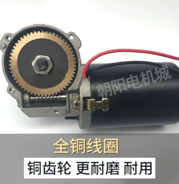 Chaoyang Motor Worm Gear Motor with Self-Locking, 12V/24V DC Reduction Motor, Copper Turbine Output Shaft with Keyway