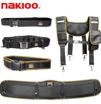 NAKIOO Tool Bag Dedicated Belt Hanger Thickened Waist Band 3D Breathable Lumbar Support Shoulder Strap Quick-Hang Tool Waist Bag Belt