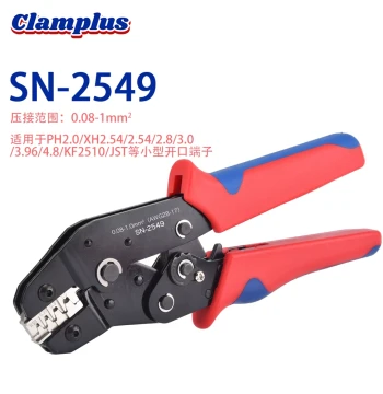 SN-2549 Small Wiring Terminal Crimping Tool PH2.0/XH2.54/VH3.96 Spade Tab Crimping Pliers