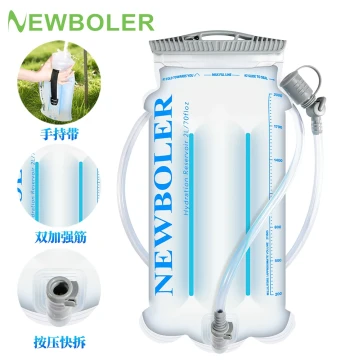 NEWBOLER Handheld Outdoor Hydration Bladder Portable Reinforced Soft Water Bag for Trail Running and Sports TPU Water Bladder