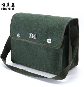 Hengmeile Free Shipping Wear-Resistant Single Shoulder Crossbody Multi-Function Heavy-Duty Canvas Electrician Tool Bag for Hardware Repair Workers