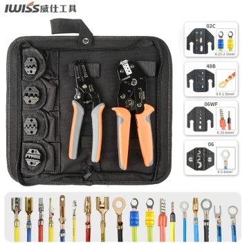 IWISS Crimping Tool for Dupont Wire XH2.54 Spade Connectors Multi-Function SN2549 Cold Press Terminal Plier