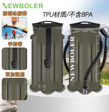 NEWBOLER Handheld Sports Soft Water Bag for Outdoor Hiking with Reinforced Ribs, Portable Running Hydration Bladder