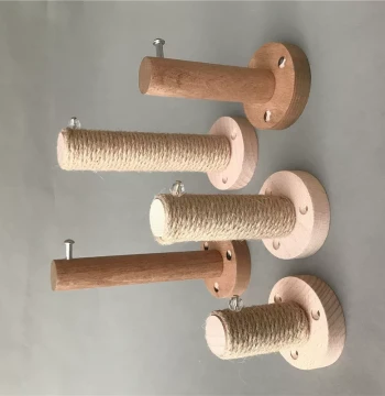 Hemp Rope Hook Clothing Store Hook Solid Wood Wall Coat Hook Extended Single Hook Children's Wear Store Display Rack