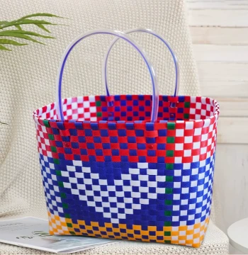 Sam's Club Style Large Capacity Hand-Woven Love Heart Bag, Retro Grocery Basket, Open-Top Women's Tote