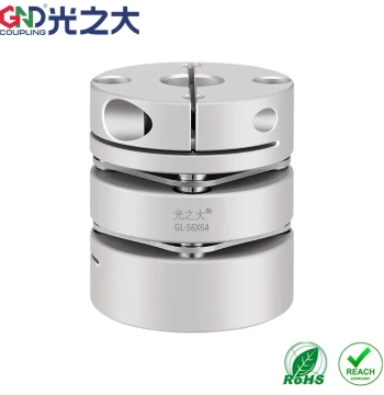 Double Diaphragm Elastic GL High-Torque Coupling, High-Speed Bellows Leadscrew Jaw Coupling for Stepper and Servo Motors