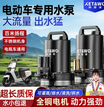 Electric Scooter Dedicated Water Pump: Small DC Submersible Pump for Farmland Irrigation, Vegetable Watering (12V/48V/60V/72V)
