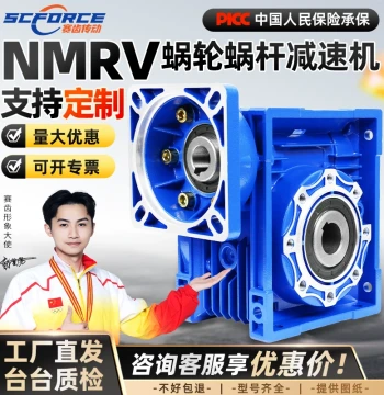 Small Worm Gear Reducer NMRV40/50/63/75/90, Turbine Worm Gear Stepper Servo Motor Speed Reducer