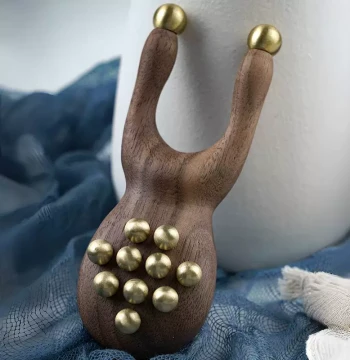 Yaozhitao Tao [Facial Fascia Release] Brass Black Walnut Wood Little Frog Facial Lifting Massager Skincare