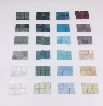 Yuesenhuo Morandi Color Series Mosaic DIY Materials, Ice Jade Glass, Creative Handicrafts, Parent-Child Activities