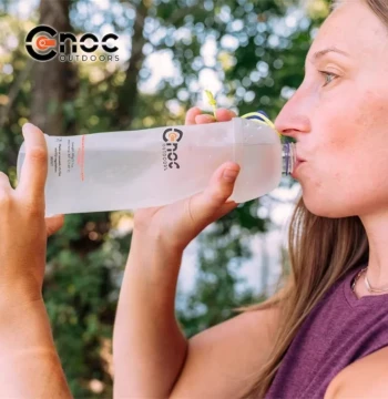 CNOC Soft Water Bottle Soft Flask Collapsible Bottle Camping Hiking Trekking Lightweight Portable Water Bottle Vesica 1L