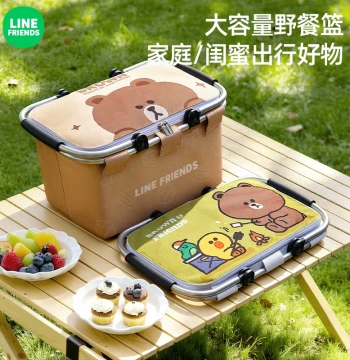 Outdoor Picnic Basket Insulated Foldable Picnic Gear Spring Outing Essential Artifact Outdoor Camping Storage Box Carry Basket