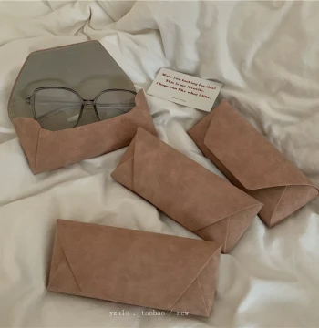 Matte Frosted Glasses Case with Niche Premium INS Style, Anti-Crush Sunglasses Storage Box, Japanese Artistic Eyewear Case