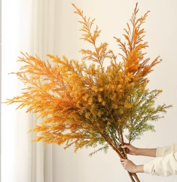 Golden Cypress Fresh and Dried Flower Bouquet - Natural Premium Decor for Living Room Arrangements