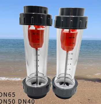 Yuanda PVC Plastic Rotor Float Flow Meter LZS-DN40 50 65 Inline Liquid Water Treatment Equipment
