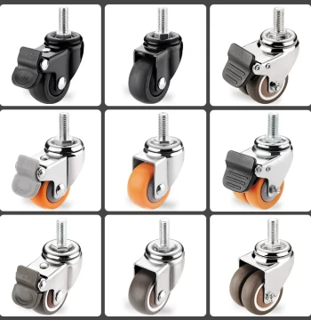 Silent Lead Screw Universal Caster Furniture Moving Caster Wheel Swivel Chair Wheel Brake Wheel Pulley 1/1.5/2/3 inch