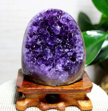 Natural Amethyst Raw Stone: Uruguay Amethyst Cluster Geode Treasure Bowl Ornament