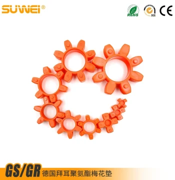 Polyurethane Plum Coupling Elastic Shock-Absorbing Rubber Buffer Pad, Star-Shaped Damping Pad, Plum Ring GR GS