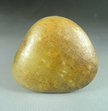 Hetian Jade Seed Material Raw Stone 55.5g Natural Irregular Shape Autumn Pear Skin Greenish White Jade Handle Piece T