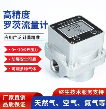 Roots Flow Meter Explosion-Proof for Oxygen, Natural Gas, LPG, Nitrogen, Argon, Compressed Air with Digital Display