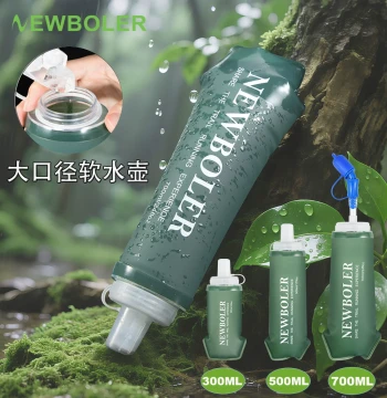 NEWBOLER Large-Capacity Portable Soft Flask TPU Hydration Bladder for Marathon Hiking Trail Running