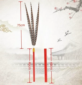 Confucius Temple Sacrificial Ritual Music and Dance Props: Hand Feathers, Di, and Yue for Eight (or Six) Row Yi Dance in Grand Ceremonies (Ancestor Worship)