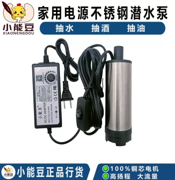 220V Electric Pump for Wine, Oil, Water, and Diesel: Stainless Steel Submersible Pump with High Flow for Home Use