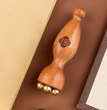 Yao Zhi Tao Tao [Eye Massage Little Lotus] Facial Massage Beauty Brass Meridian Scraping Brass Cola Bean Wood