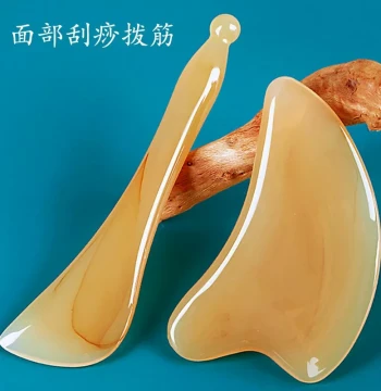Resin Bojin Stick Face Scraping Board Facial Specific Facial Gua Sha Beauty Tool Eye Acupoint Stick Head Therapy Massager