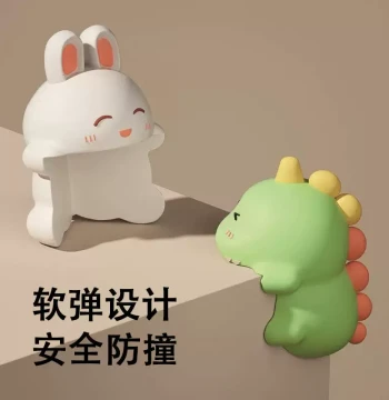 Anti-Collision Corner Guards, Soft Edge Protectors for Tables, Children's Anti-Bump Strips, Cartoon Safety Stickers, Baby Protection Covers, Right Angle Little Dinosaur Design