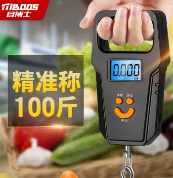 Handheld Electronic Scale 50kg, High-Precision Mini Portable Home Small Scale for Groceries and Luggage, Spring Scale with Handle