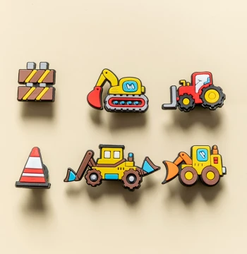 Clog Charms Ultraman Astronaut Excavator Engineering Vehicle Cartoon Boys Girls Shoe Flowers Buckle DIY Accessories
