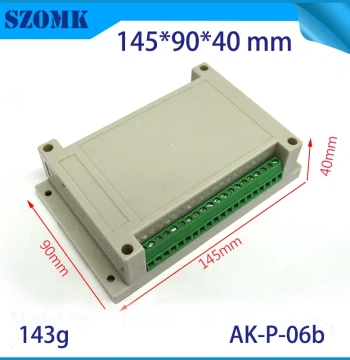 SZOMK DIN Rail Control Switch Enclosure PLC Industrial Control Box Plastic Instrument Case P-06b Customizable Processing