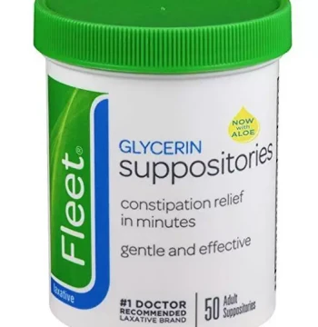 Ready Stock Instant Ship - USA Fleet Glycerin Suppositories for Constipation Relief, Non-Staining, 50 Count