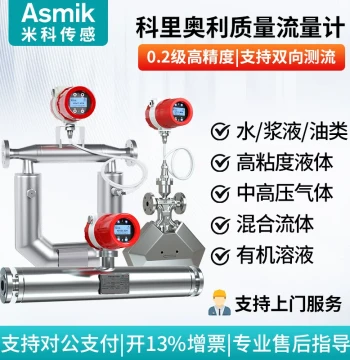 Coriolis Mass Flowmeter, High-Precision Coriolis Force Sensor for Gas, Slurry, and Liquid Density and Flow, Natural Gas Application