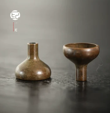 Handmade Backflow Incense Base Retro Mini Brass Base Household Tower Incense Accessories Incense Burner Incense Cone Incense Holder Stand