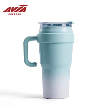 AVIA Ice Boss Cup - High-Aesthetic Stainless Steel Large-Capacity Cold Retention Tumbler, Stylish Insulated Cup with Cute Design
