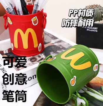 Pencil Holder Retro High-Aesthetic Desk Ornament for Stationery Storage