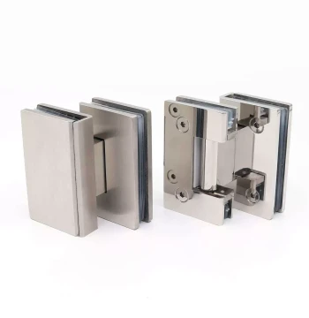 Hot Sale Precision Cast Stainless Steel Square Straight Edge Double-Leaf Bathroom Glass Golden Door Clamp Hinge SVA-205